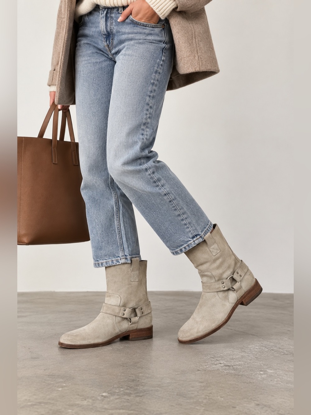 Madison Martin Margiela suede ankle moto motorcycle Harness boots 39.5